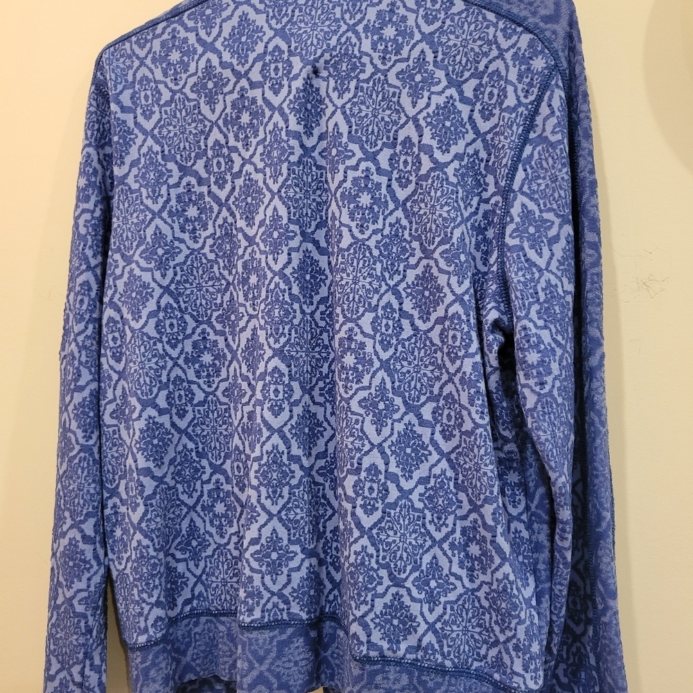 Ruby Road Casual Blue Print Zip Up Jacket With Pockets Med - Picture 3 of 7